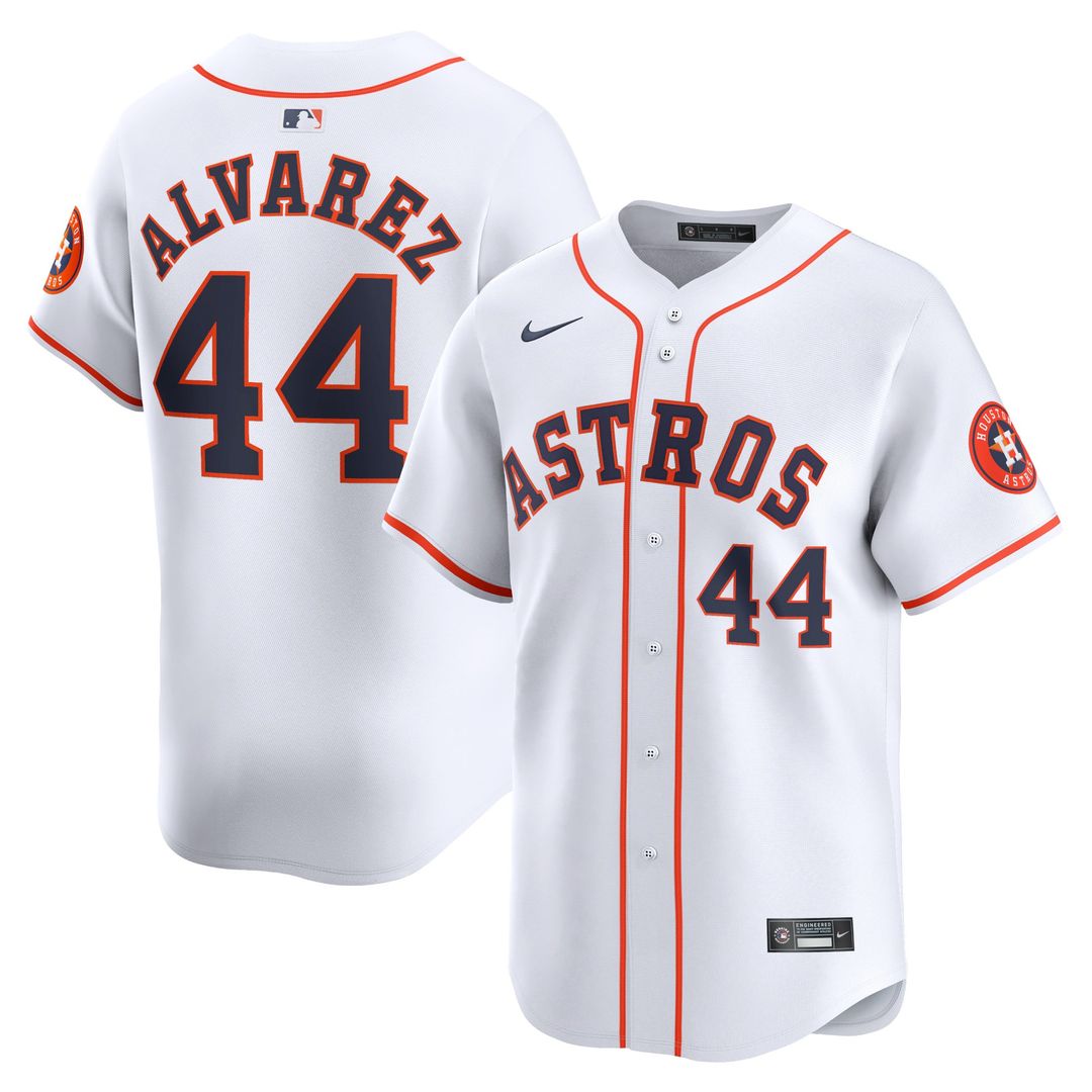 Houston Astros Yordan Alvarez White Home Limited Baseball Jersey