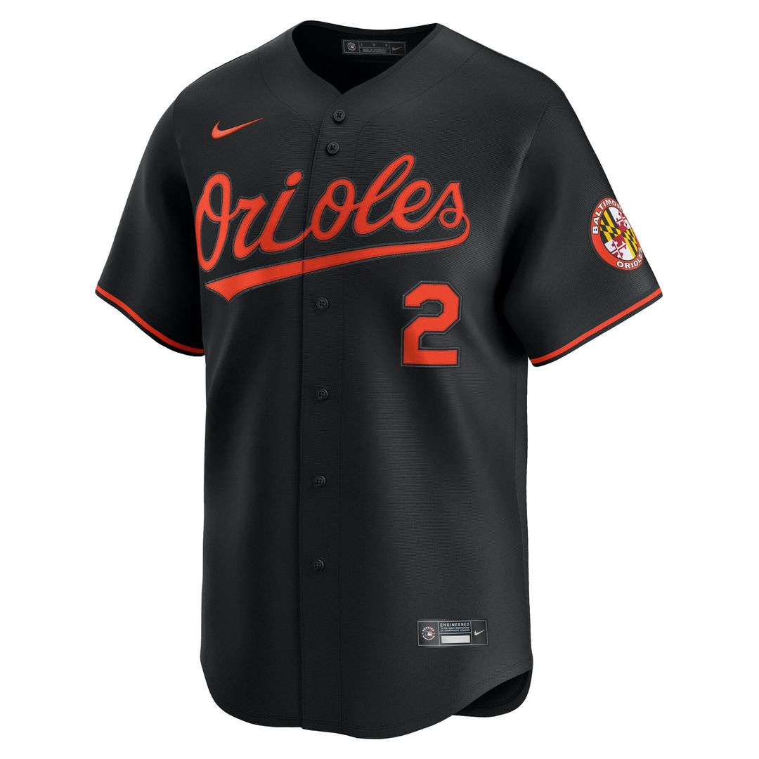 Baltimore Orioles Gunnar Henderson Black Alternate Limited Baseball Jersey | MLB Baseball Jersey