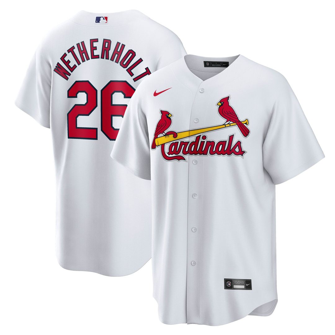 St. Louis Cardinals JJ Wetherholt White Home Replica Baseball Jersey