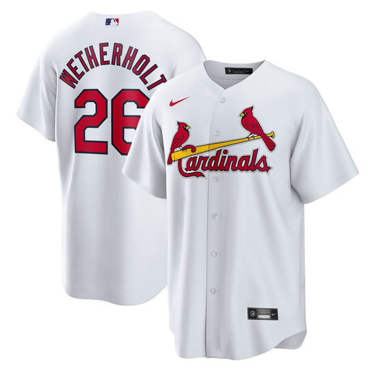 St. Louis Cardinals JJ Wetherholt White Home Replica Baseball Jersey