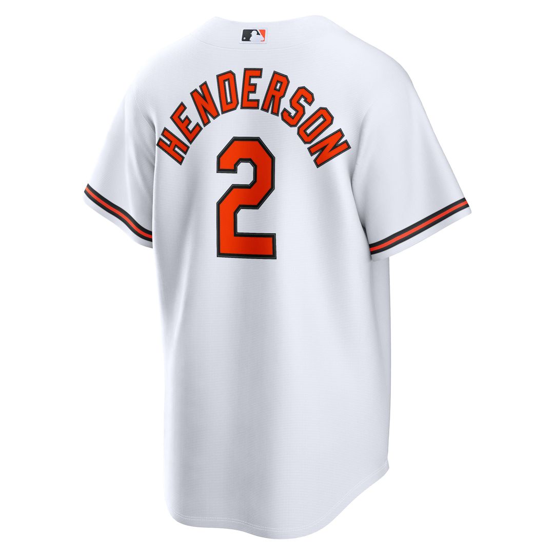 Baltimore Orioles Gunnar Henderson White Home Replica Baseball Jersey | MLB Baseball Jersey