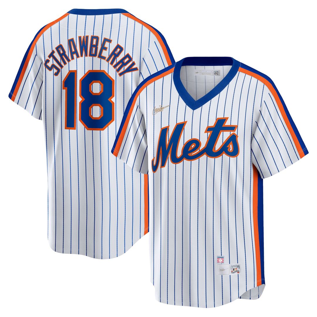 New York Mets Darryl Strawberry White Home Cooperstown Collection Baseball Jersey