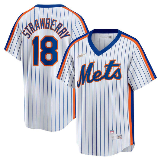 New York Mets Darryl Strawberry White Home Cooperstown Collection Baseball Jersey
