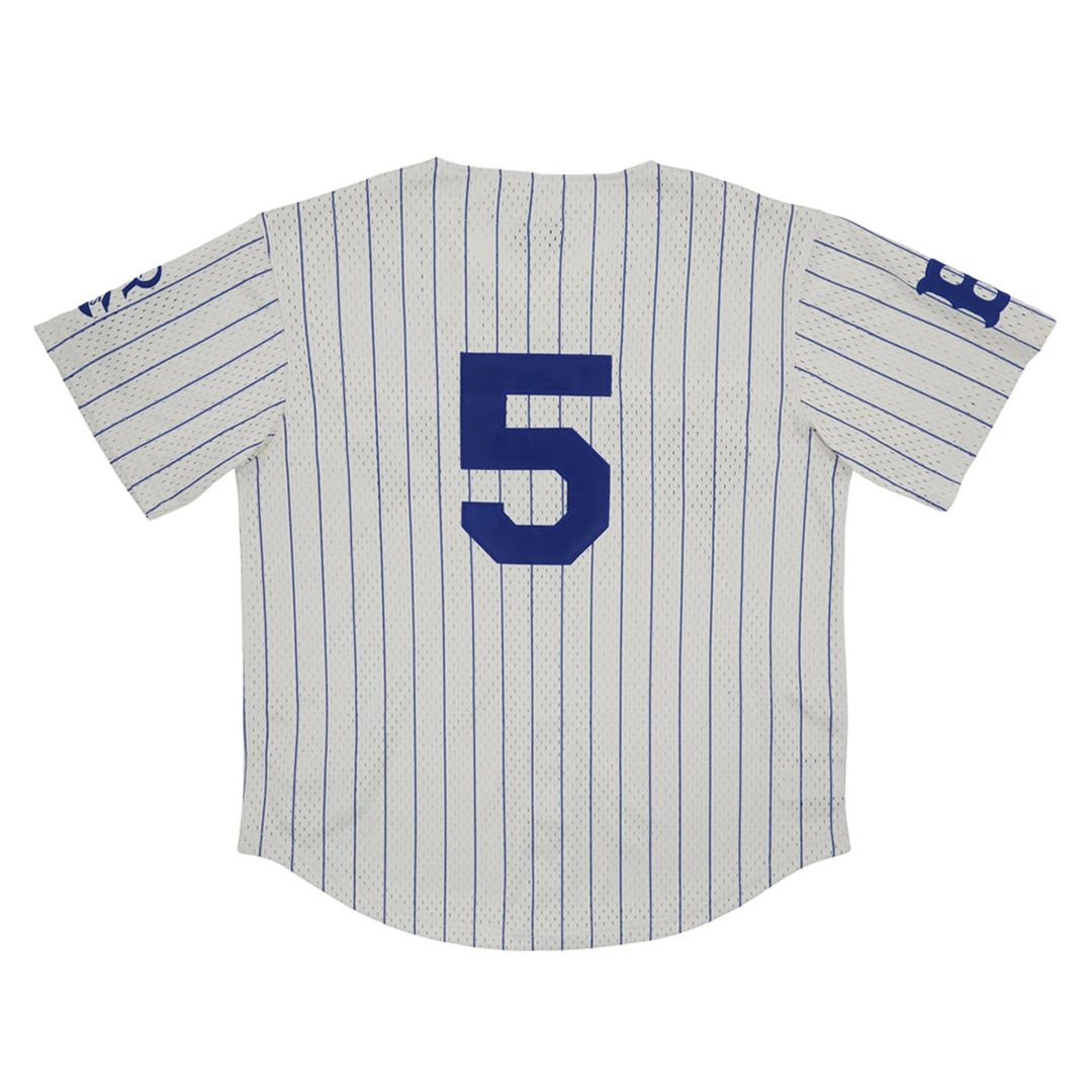 Brooklyn Royal Giants #5 Rings & Crwns Cream Mesh Button-Down Replica Baseball Jersey | MLB Baseball Jersey