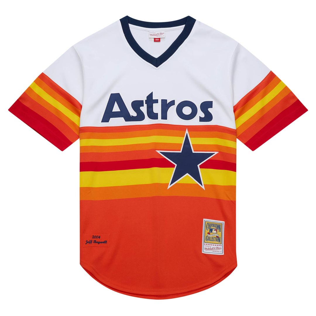 Houston Astros Jeff Bagwell White 2004 Cooperstown Collection Authentic Throwback Baseball Jersey | MLB Baseball Jersey