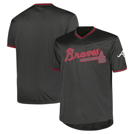 Atlanta Braves Profile Charcoal Big & Tall Pop Fashion Baseball Jersey