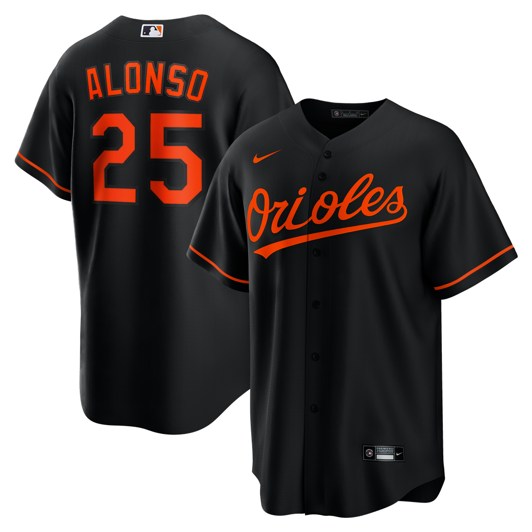 Baltimore Orioles Pete Alonso Black Alternate Replica Baseball Jersey