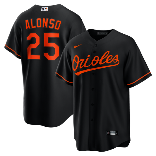 Baltimore Orioles Pete Alonso Black Alternate Replica Baseball Jersey