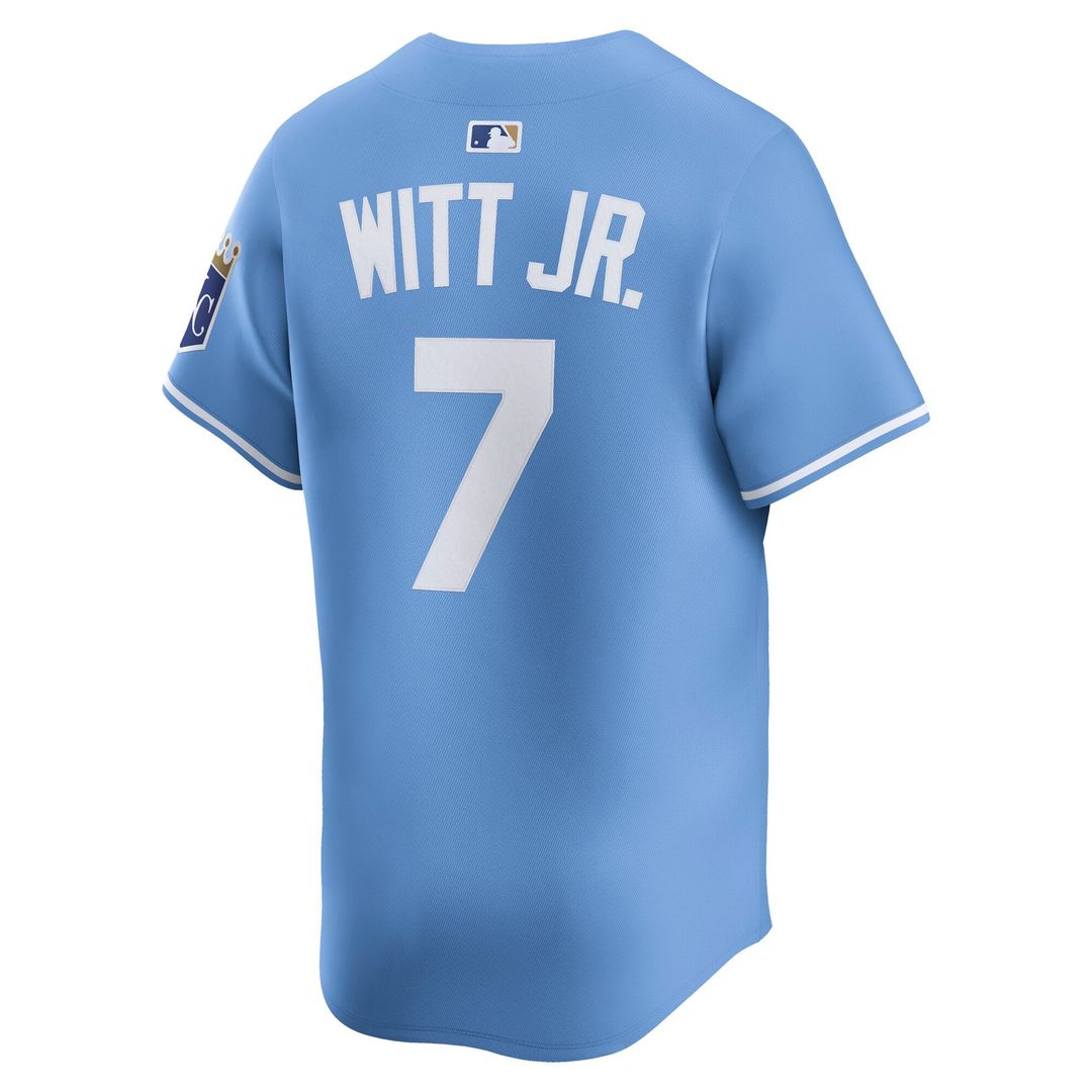 Kansas City Royals Bobby Witt Jr. Light Blue Alternate Limited Baseball Jersey | MLB Baseball Jersey