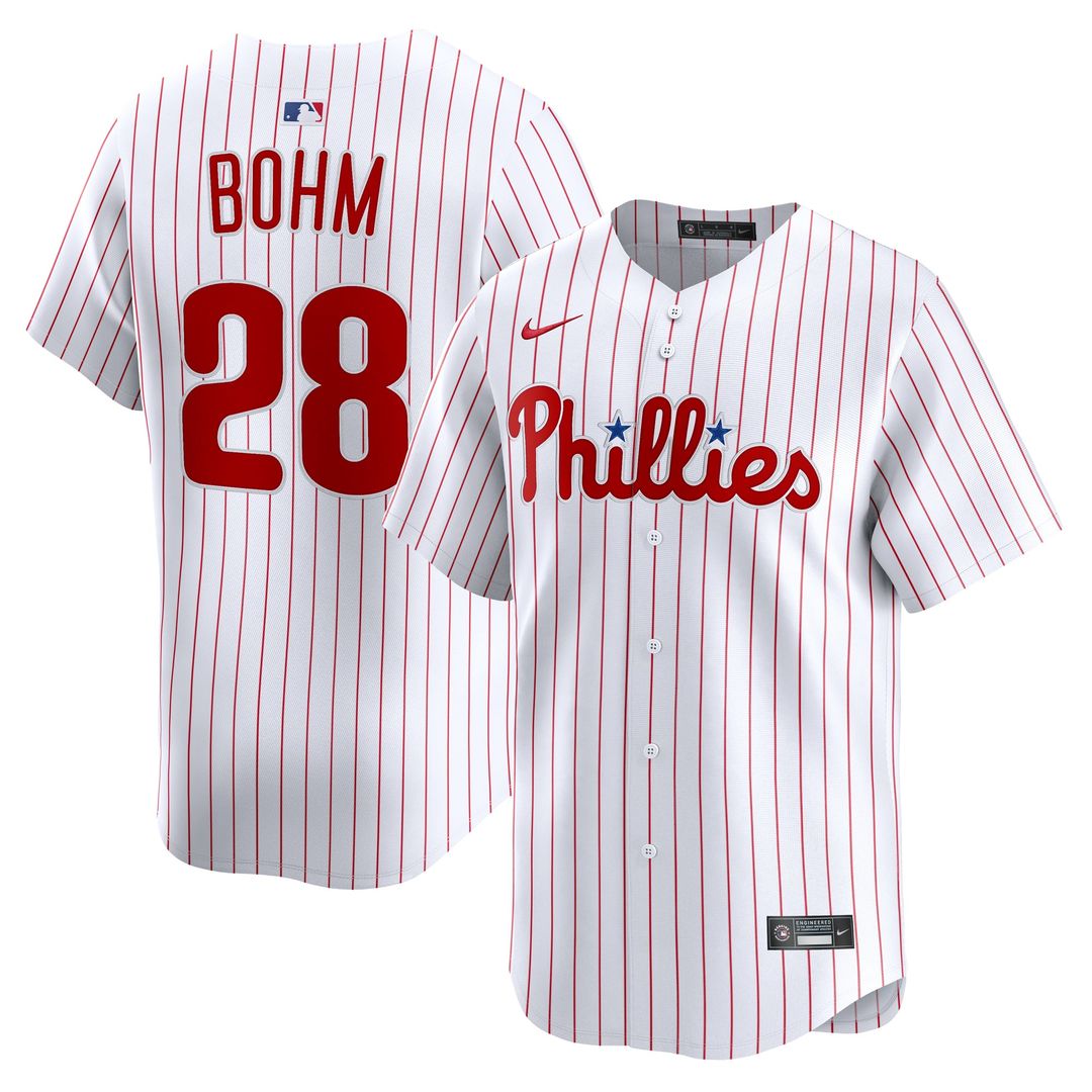 Philadelphia Phillies Alec Bohm White Home Limited Baseball Jersey