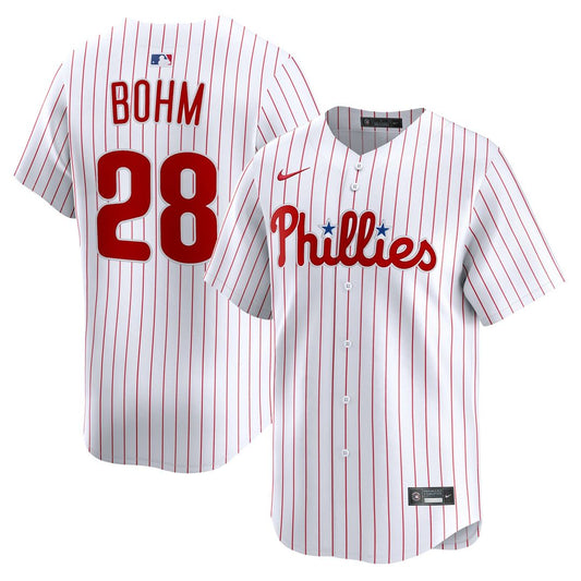 Philadelphia Phillies Alec Bohm White Home Limited Baseball Jersey