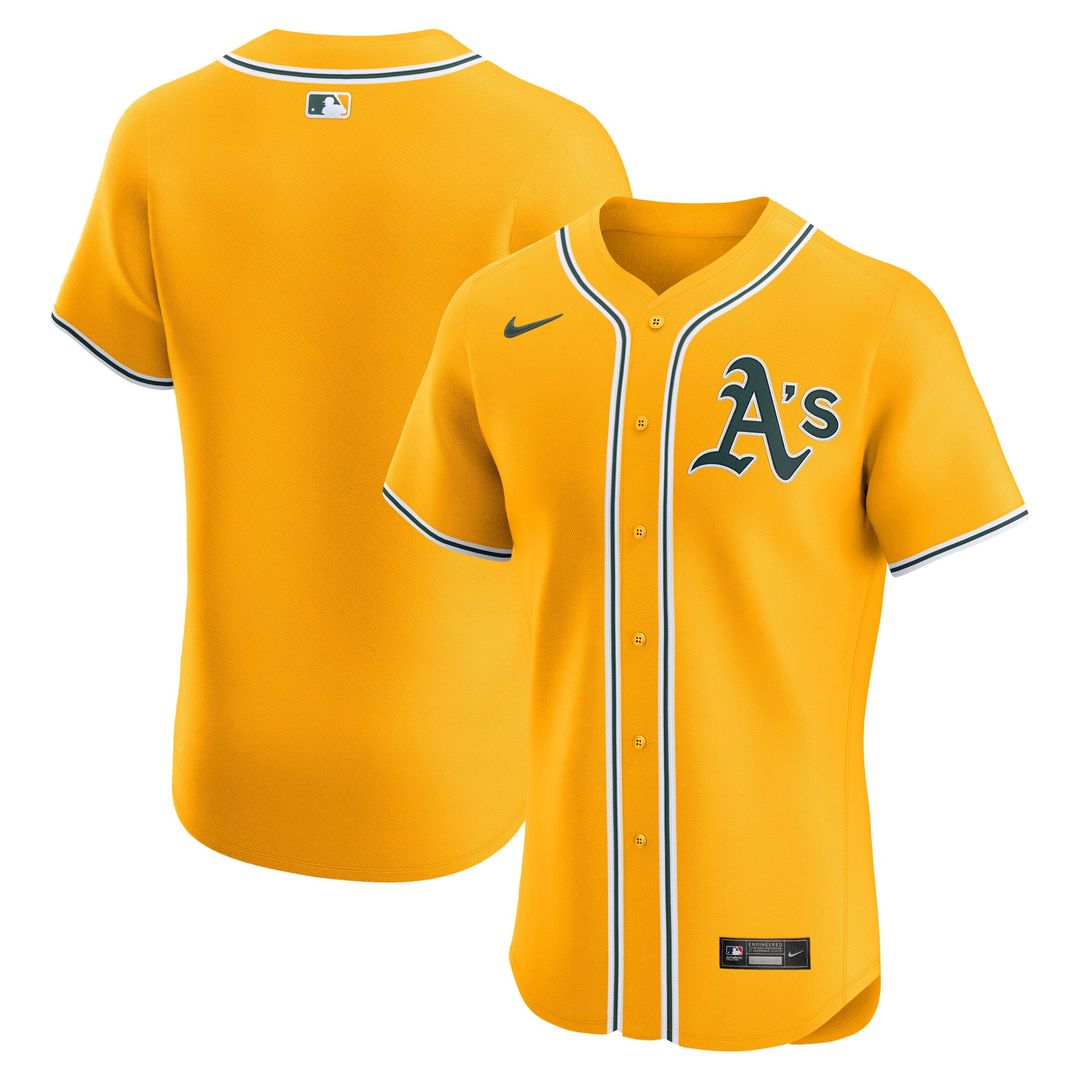 Athletics Gold Alternate 2 Elite Baseball Jersey