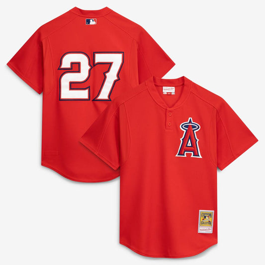 California Angels Vladimir Guerrero Red Authentic Batting Practice Baseball Jersey
