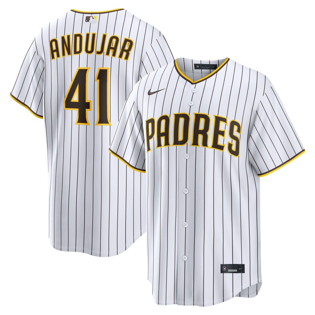 San Diego Padres Miguel Andujar White Home Replica Baseball Jersey