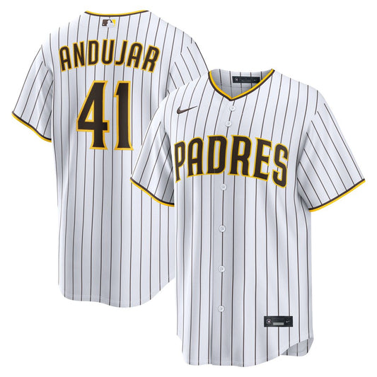 San Diego Padres Miguel Andujar White Home Replica Baseball Jersey