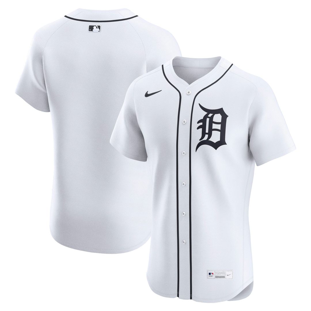 Detroit Tigers White Home Elite Baseball Jersey