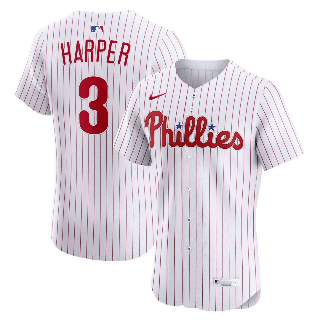 Philadelphia Phillies Bryce Harper White Home Elite Baseball Jersey