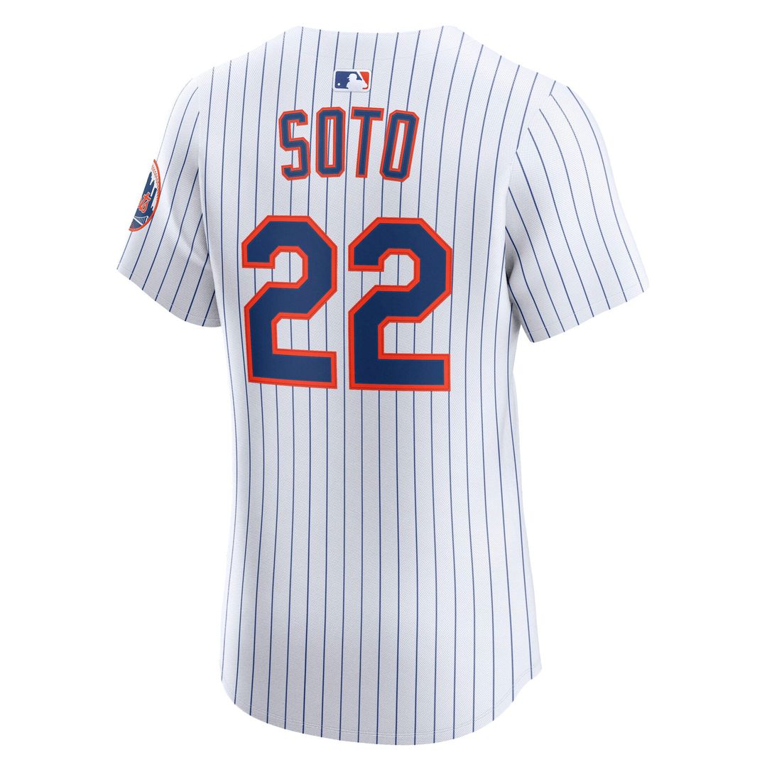 New York Mets Juan Soto White Home Elite Baseball Jersey | MLB Baseball Jersey