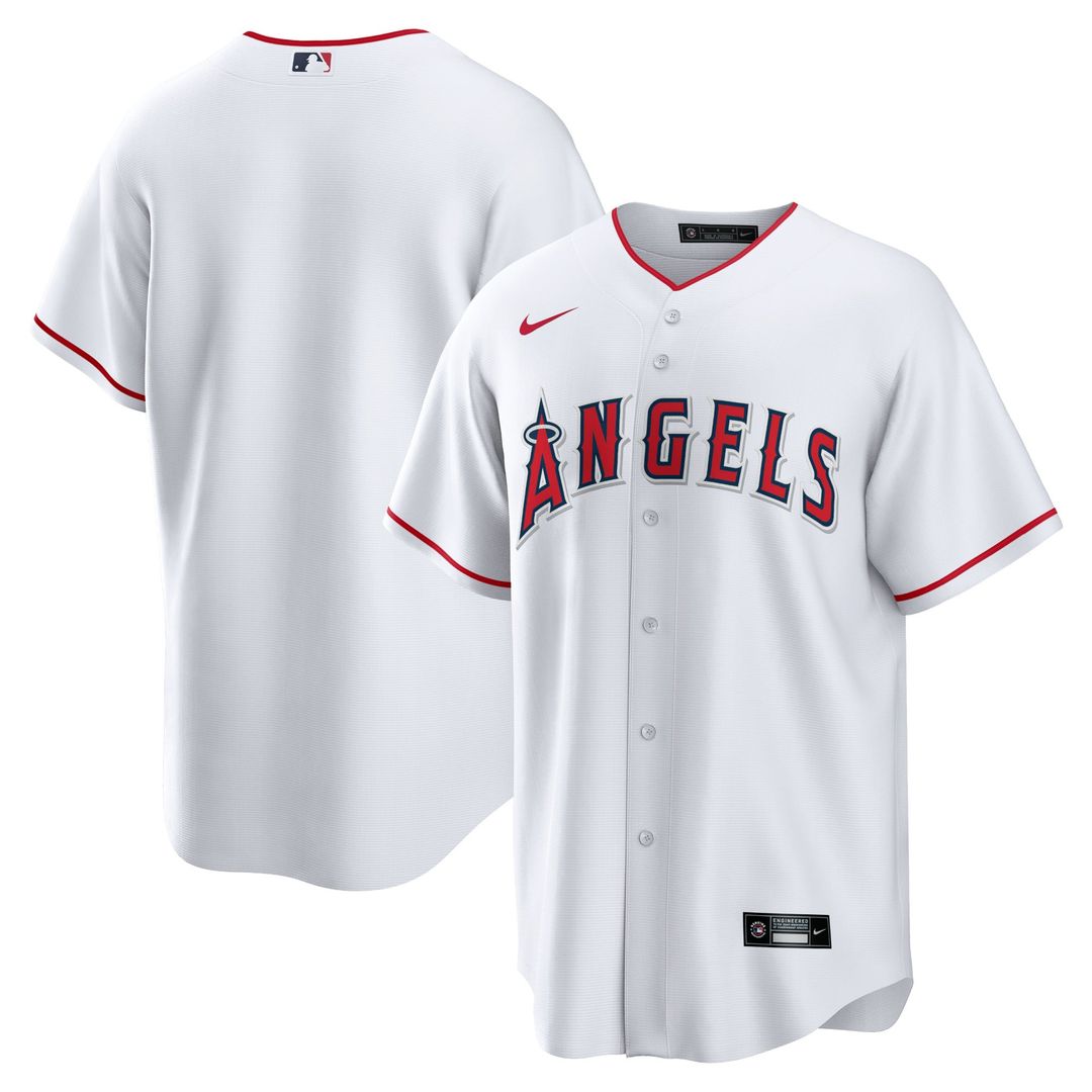Los Angeles Angels White Home Blank Replica Baseball Jersey