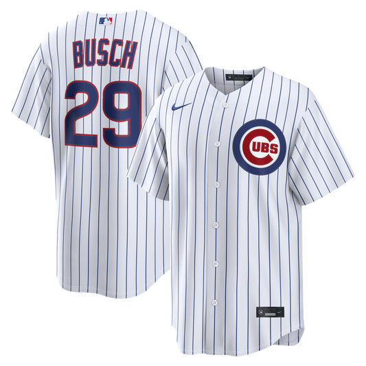 Chicago Cubs Michael Busch White Home Replica Baseball Jersey