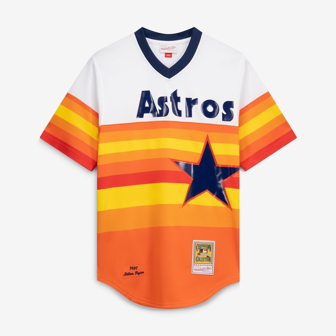 Houston Astros Nolan Ryan White Throwback Authentic Baseball Jersey | MLB Baseball Jersey