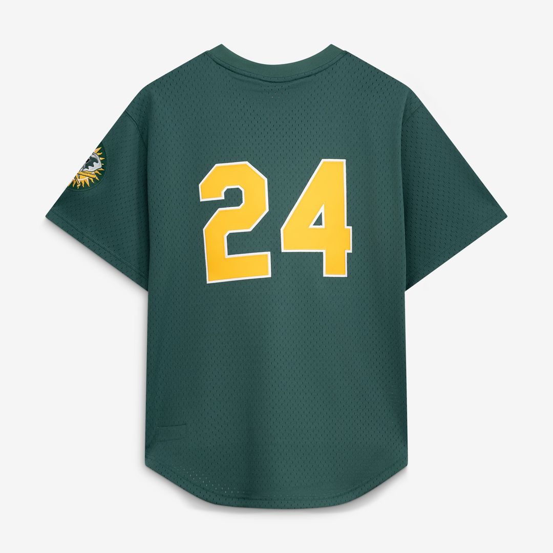 Athletics Rickey Henderson Green Authentic Batting Practice Baseball Jersey | MLB Baseball Jersey
