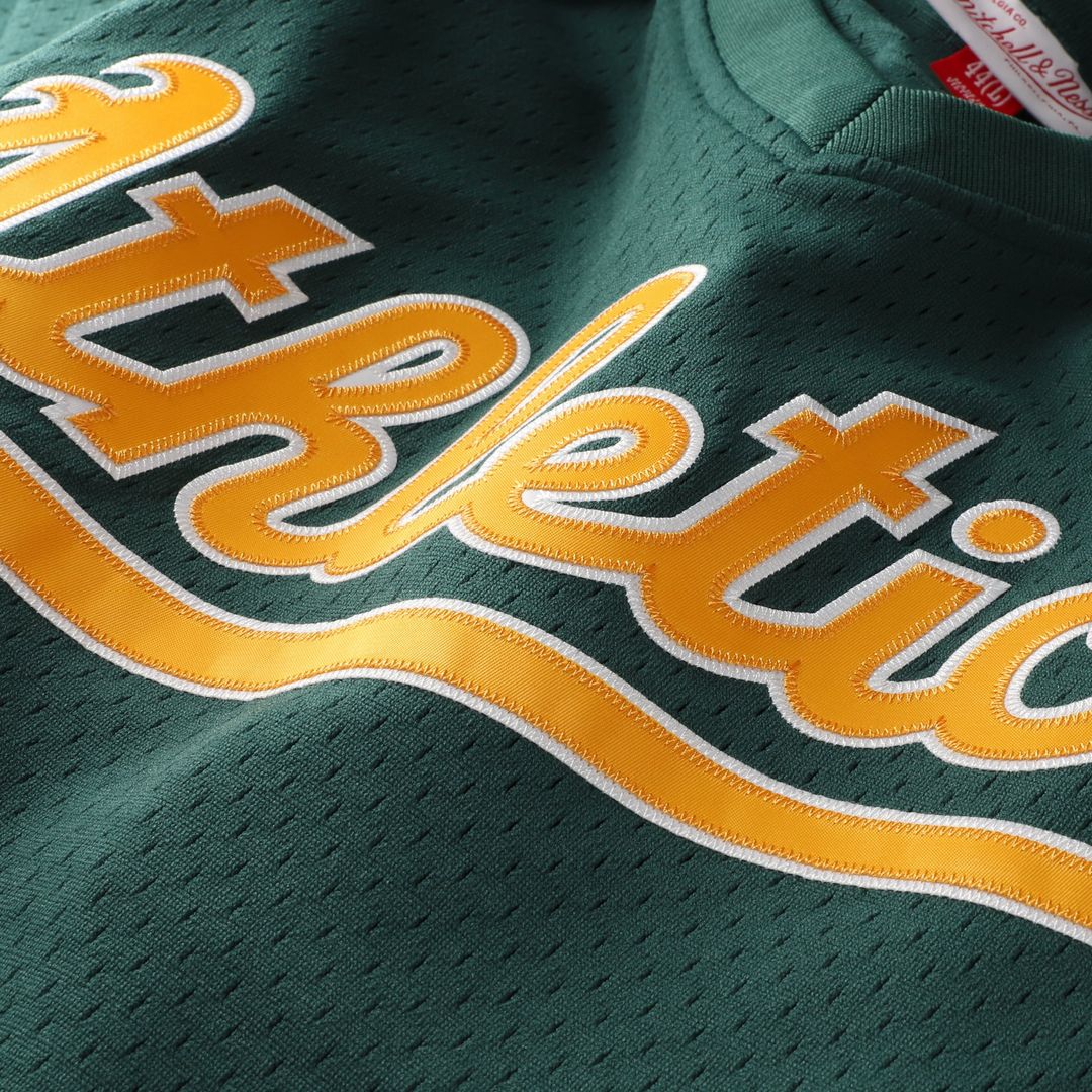 Athletics Rickey Henderson Green Authentic Batting Practice Baseball Jersey | MLB Baseball Jersey