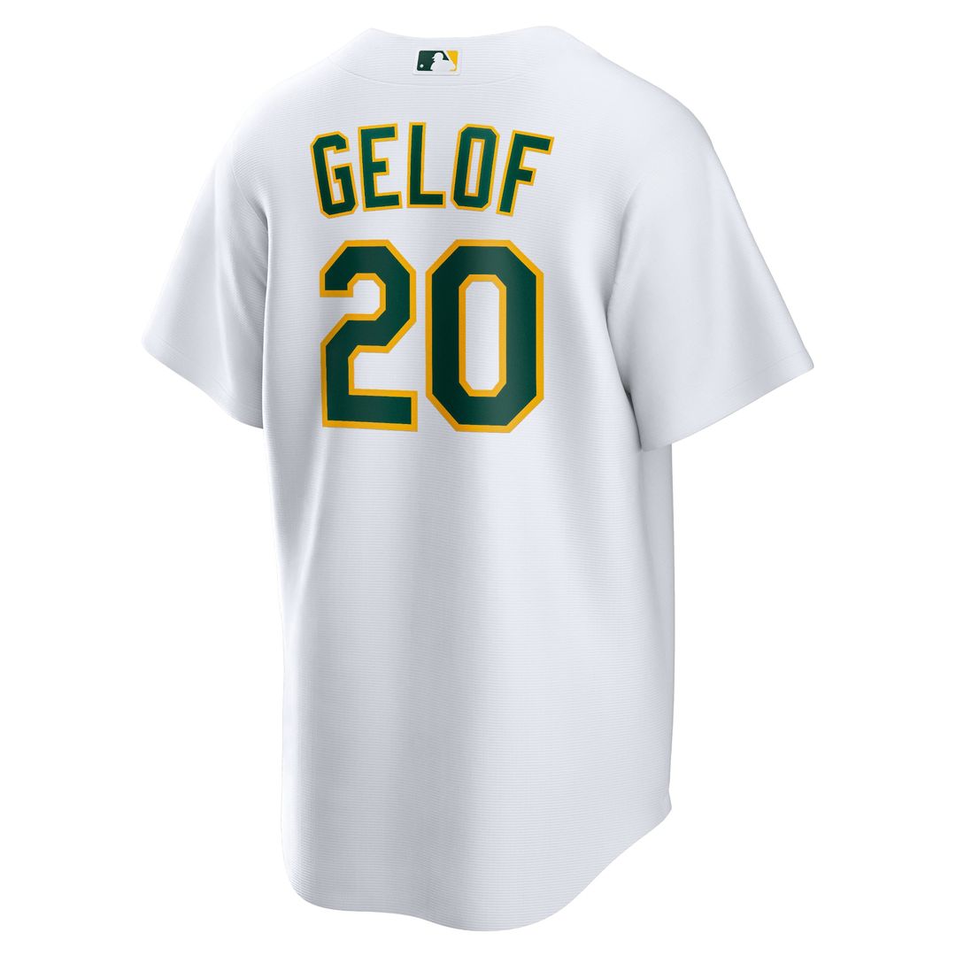 Athletics Zack Gelof White Home Replica Baseball Jersey | MLB Baseball Jersey