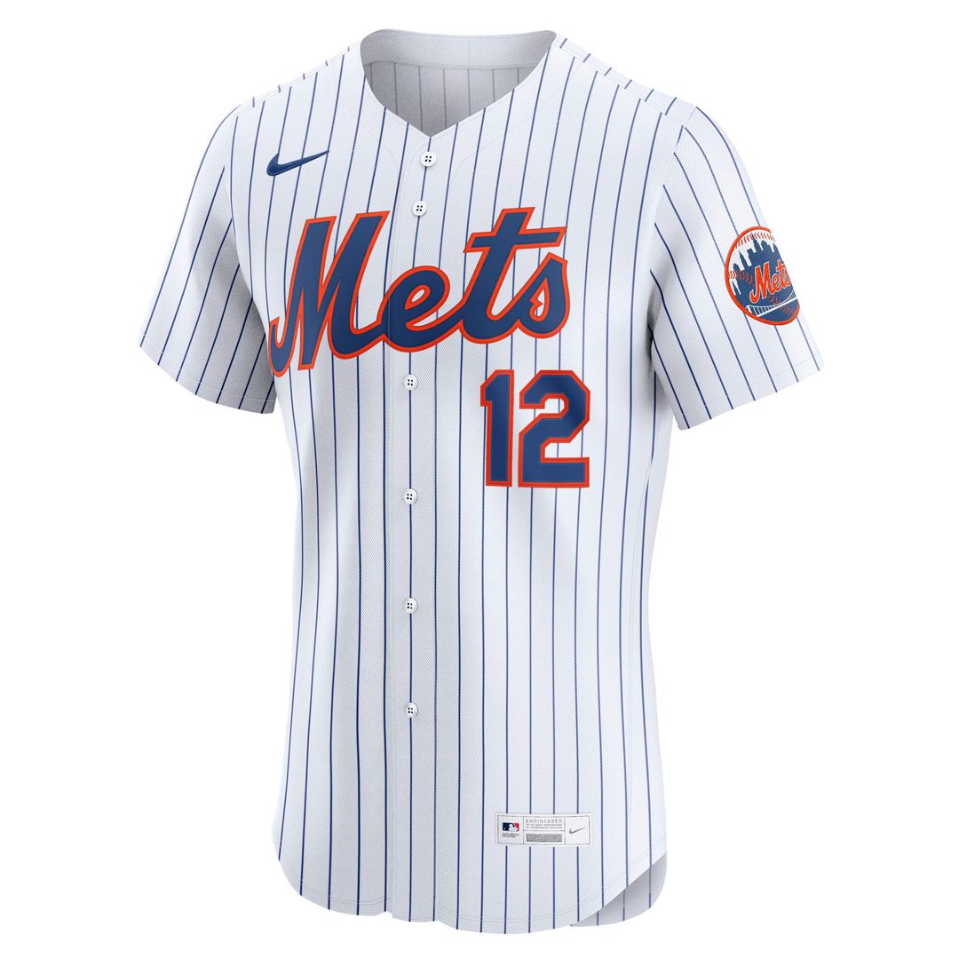 New York Mets Francisco Lindor White Home Elite Baseball Jersey | MLB Baseball Jersey