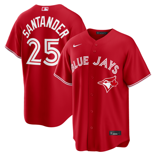 Toronto Blue Jays Anthony Santander Red Canada Day Replica Baseball Jersey