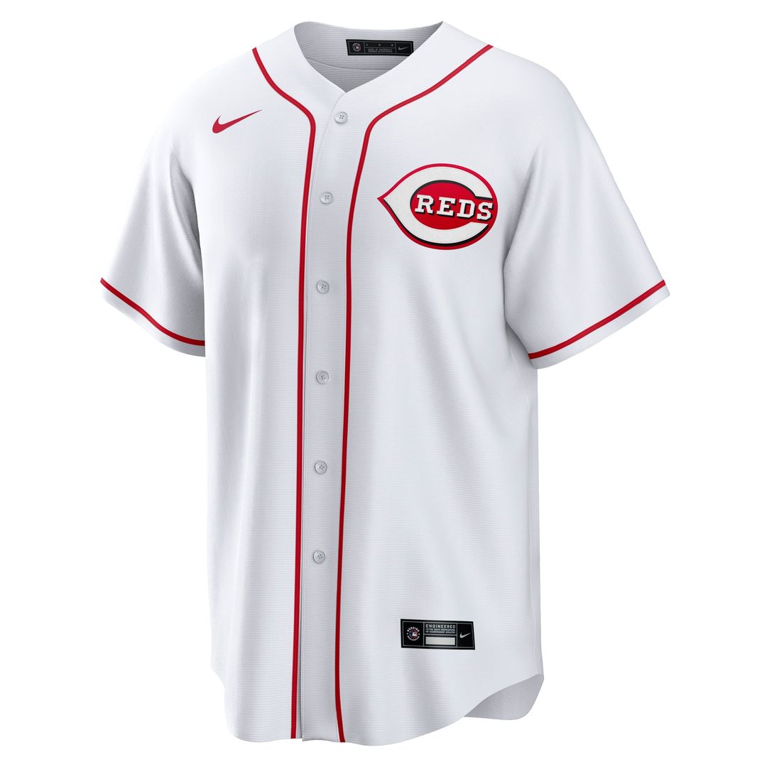 Cincinnati Reds Elly De La Cruz White Home Replica Baseball Jersey | MLB Baseball Jersey