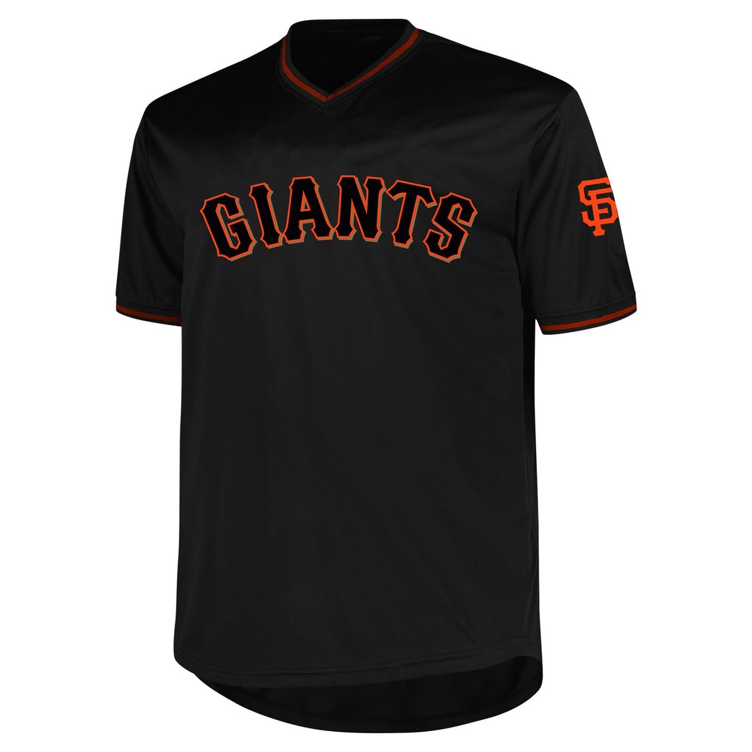 San Francisco Giants Profile Black Big & Tall Pop Fashion Baseball Jersey | MLB Baseball Jersey