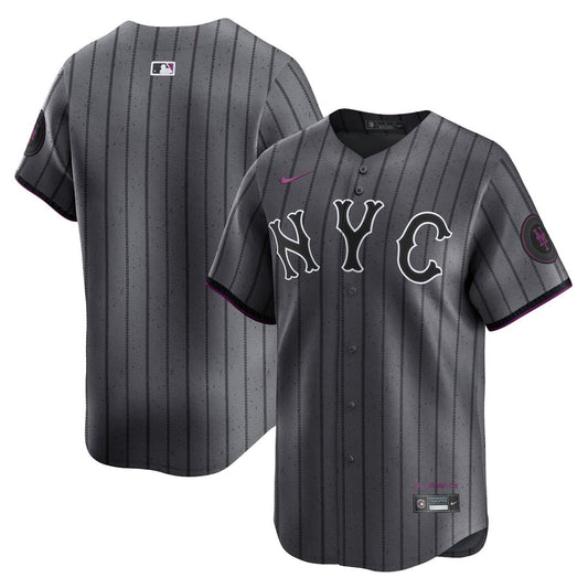 New York Mets Graphite 2024 City Connect Limited Baseball Jersey