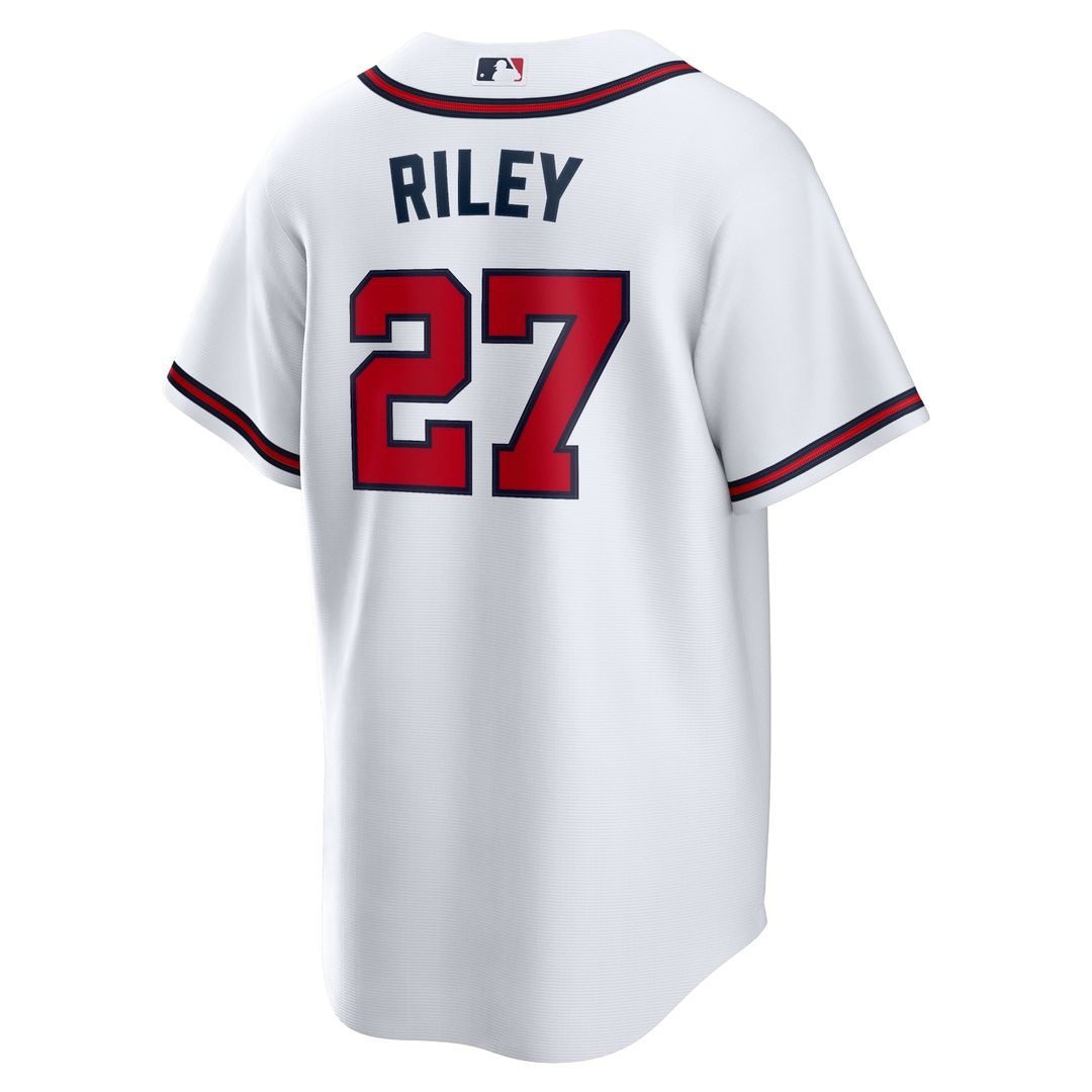 Atlanta Braves Austin Riley White Home Replica Baseball Jersey | MLB Baseball Jersey