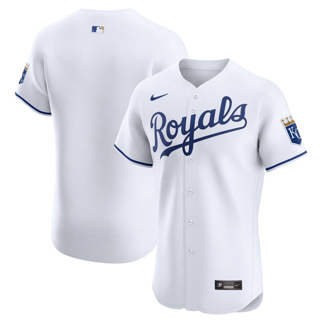 Kansas City Royals White Home Elite Baseball Jersey