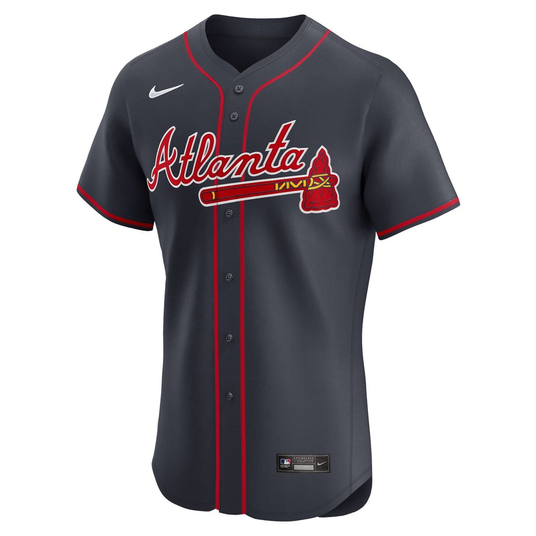 Atlanta Braves Ronald Acuña Jr. Navy Alternate Elite Baseball Jersey | MLB Baseball Jersey