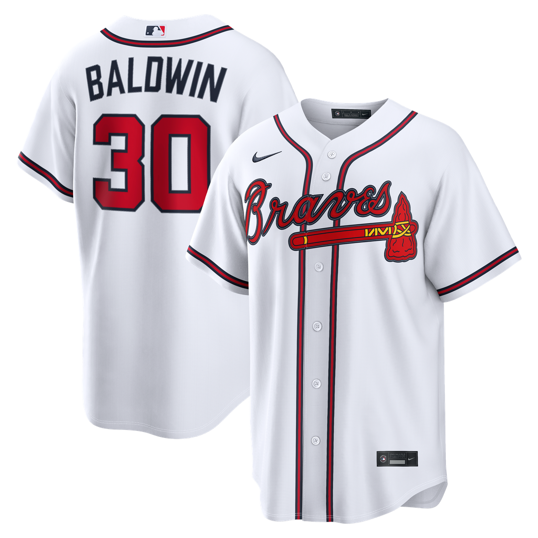 Atlanta Braves Drake Baldwin White Home Replica Baseball Jersey