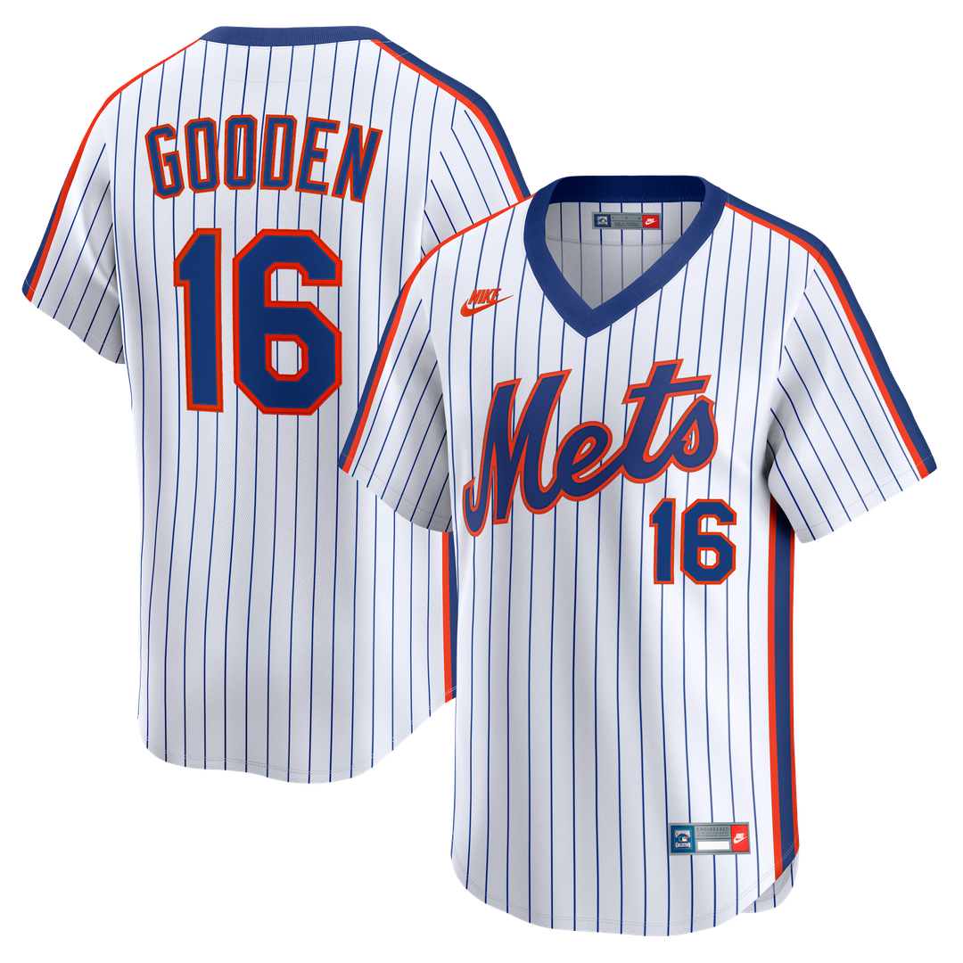 New York Mets Dwight Gooden White Cooperstown Collection Limited Baseball Jersey
