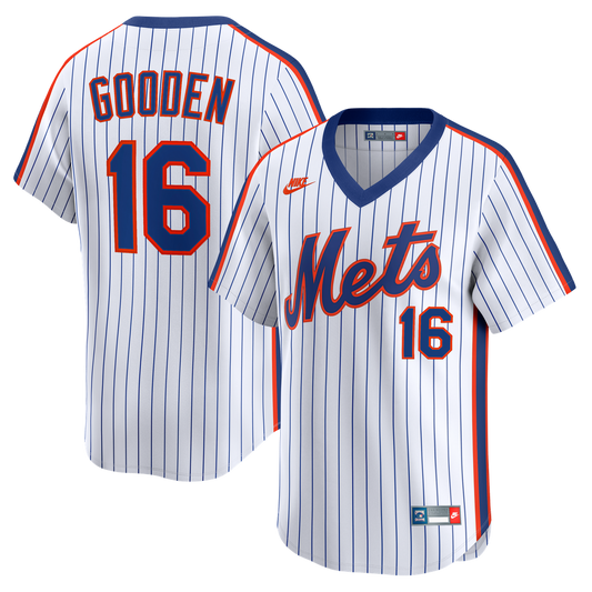 New York Mets Dwight Gooden White Cooperstown Collection Limited Baseball Jersey