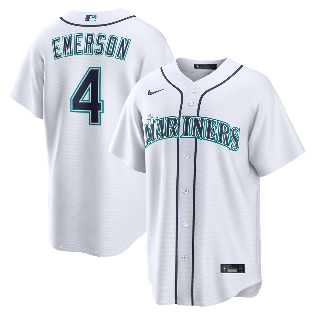 Seattle Mariners Colt Emerson White Home Replica Baseball Jersey