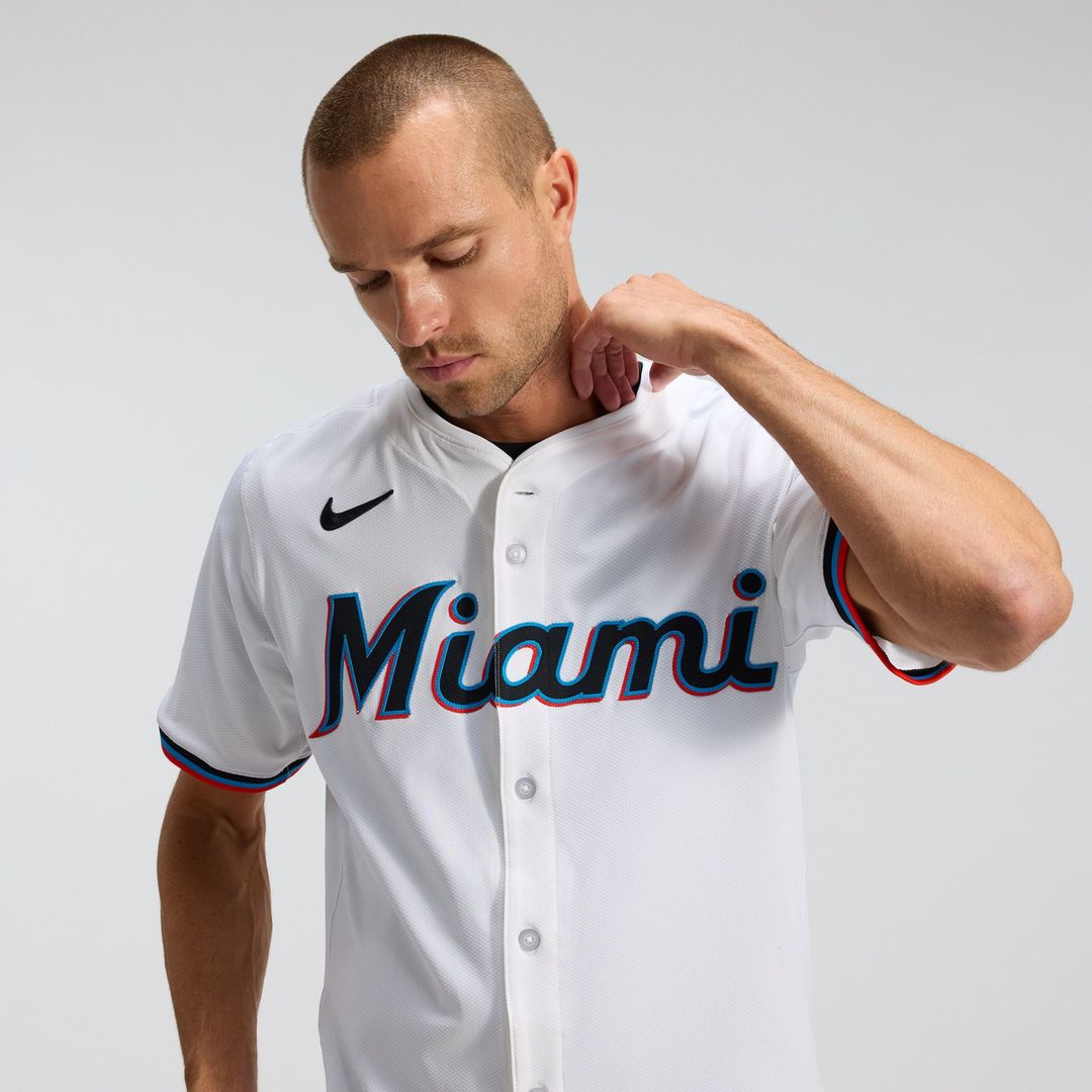 Miami Marlins White Home Elite Baseball Jersey | MLB Baseball Jersey