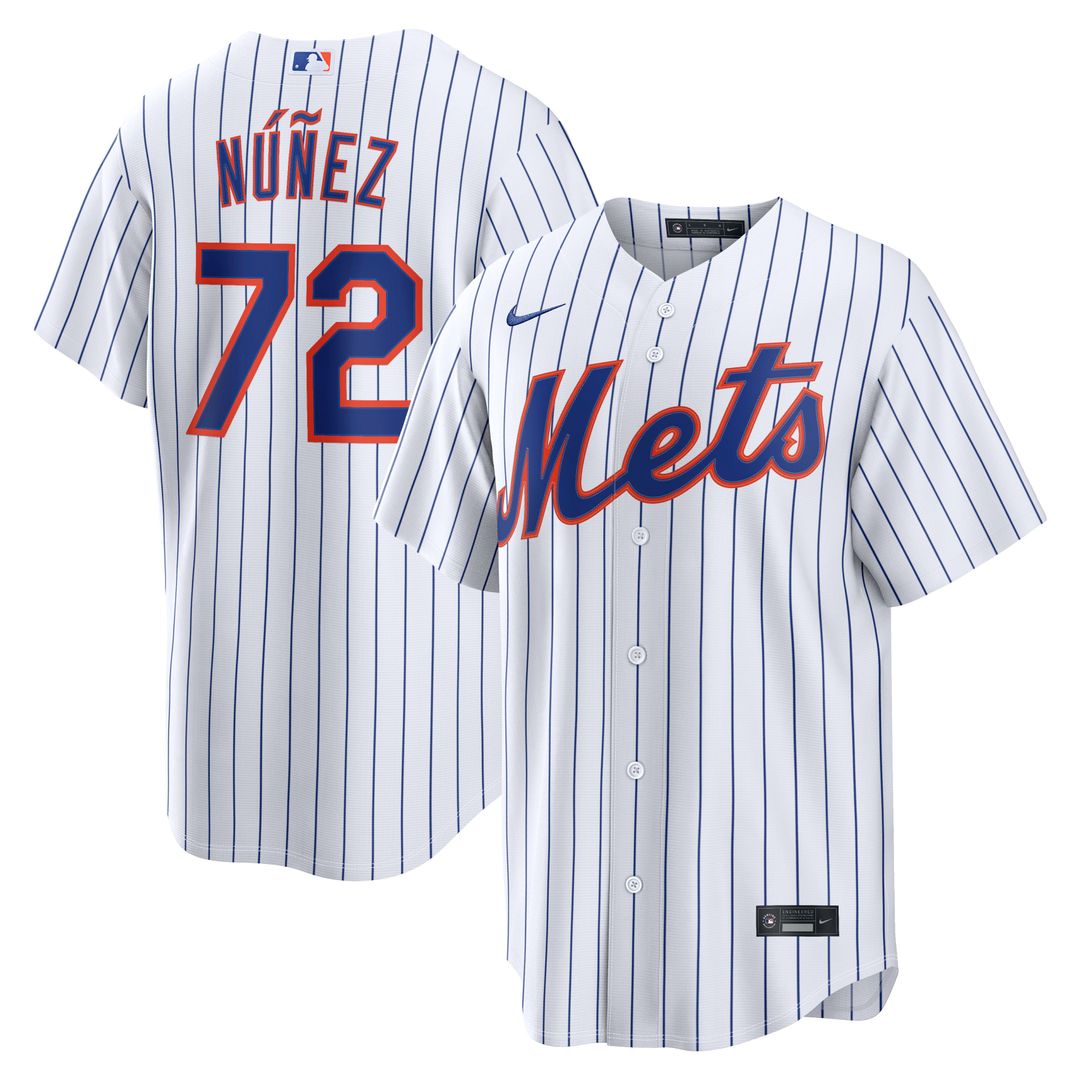New York Mets Dedniel Núñez White Home Replica Baseball Jersey