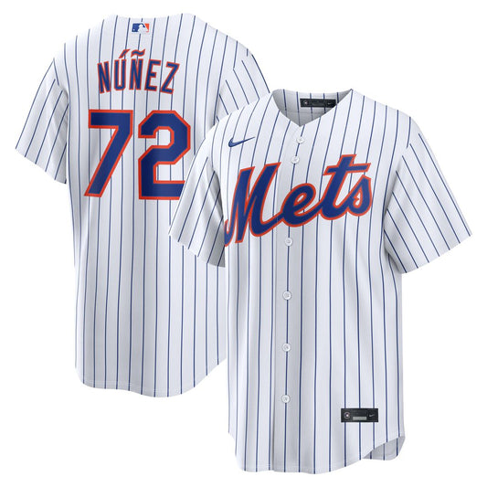 New York Mets Dedniel Núñez White Home Replica Baseball Jersey