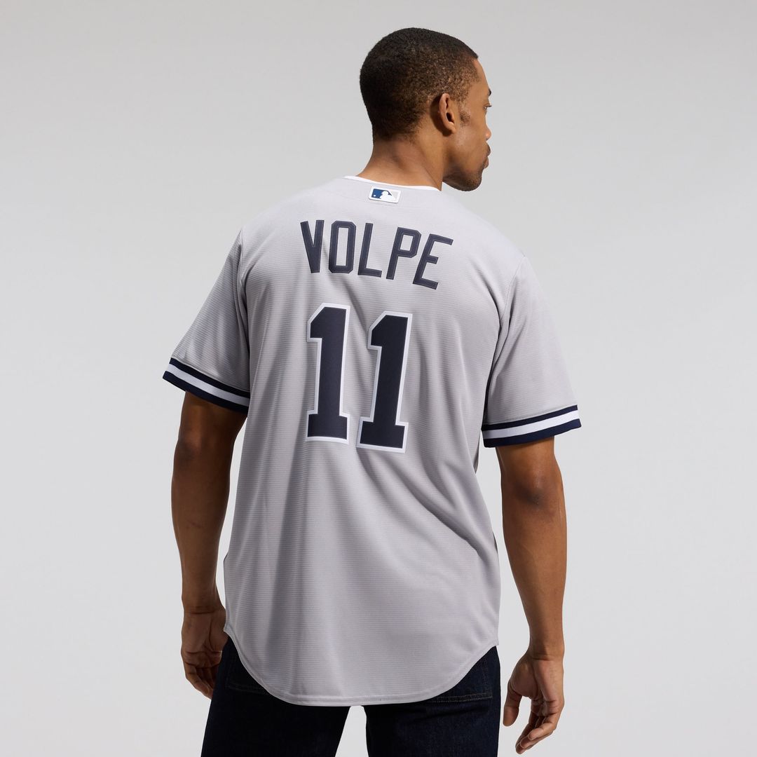 New York Yankees Anthony Volpe Gray Road Replica Baseball Jersey | MLB Baseball Jersey