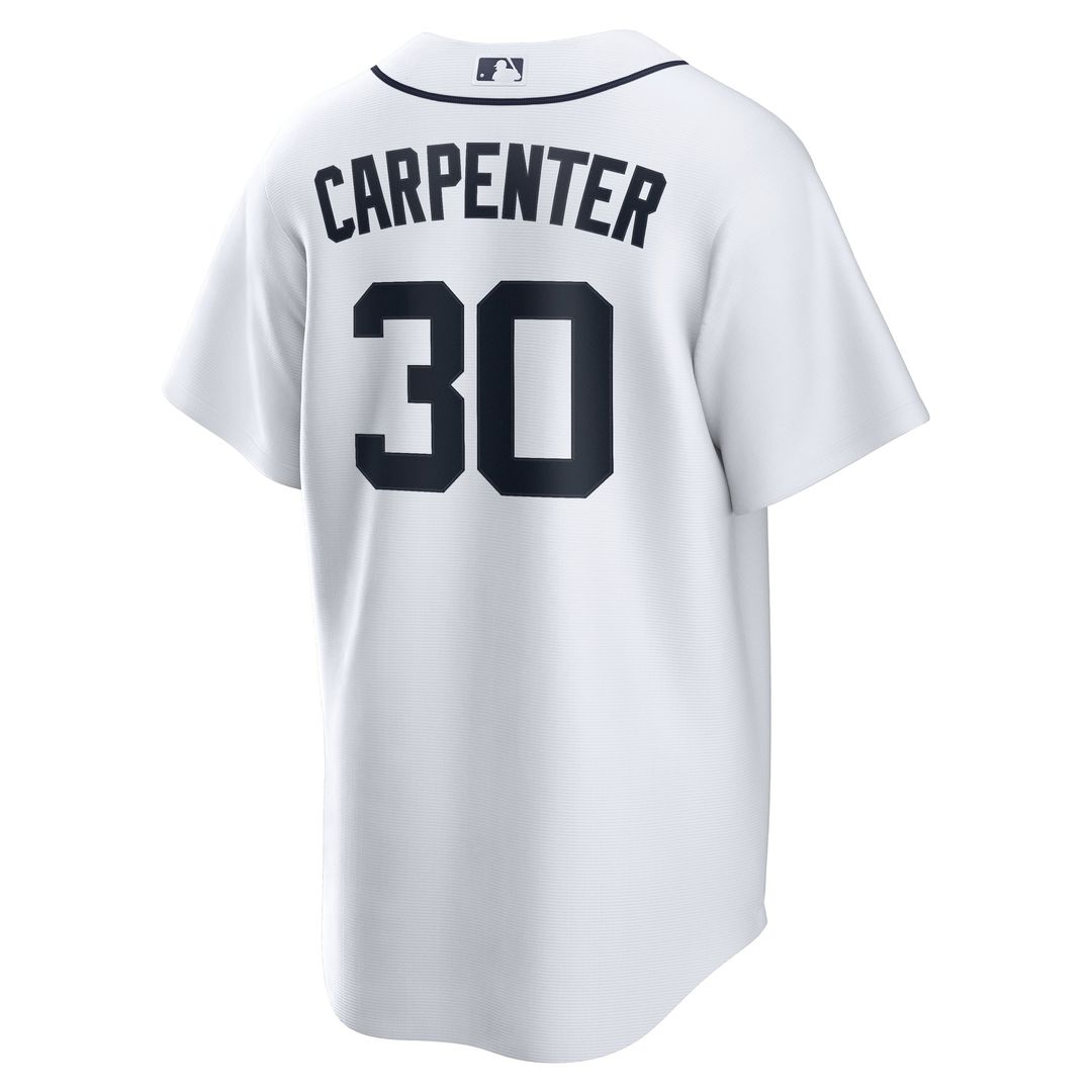 Detroit Tigers Kerry Carpenter White Home Replica Baseball Jersey | MLB Baseball Jersey