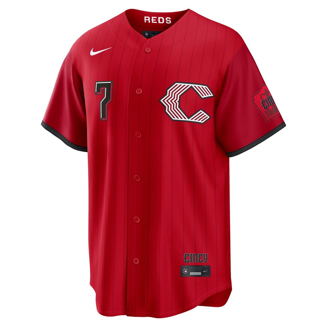 Cincinnati Reds Spencer Steer Red 2026 City Connect Stadium Baseball Jersey | MLB Baseball Jersey
