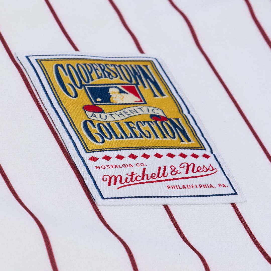 Philadelphia Phillies Jimmy Rollins White 2003 Cooperstown Collection Authentic Baseball Jersey | MLB Baseball Jersey