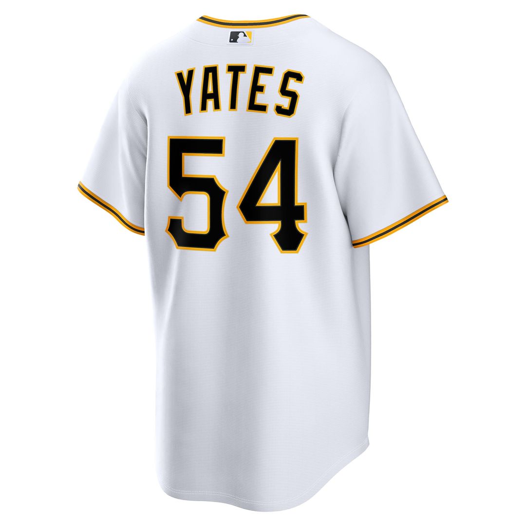 Pittsburgh Pirates Kirby Yates White Home Replica Baseball Jersey | MLB Baseball Jersey