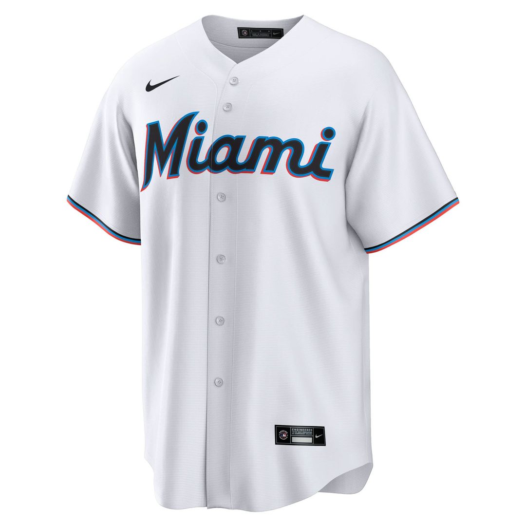 Miami Marlins Graham Pauley White Home Replica Baseball Jersey | MLB Baseball Jersey