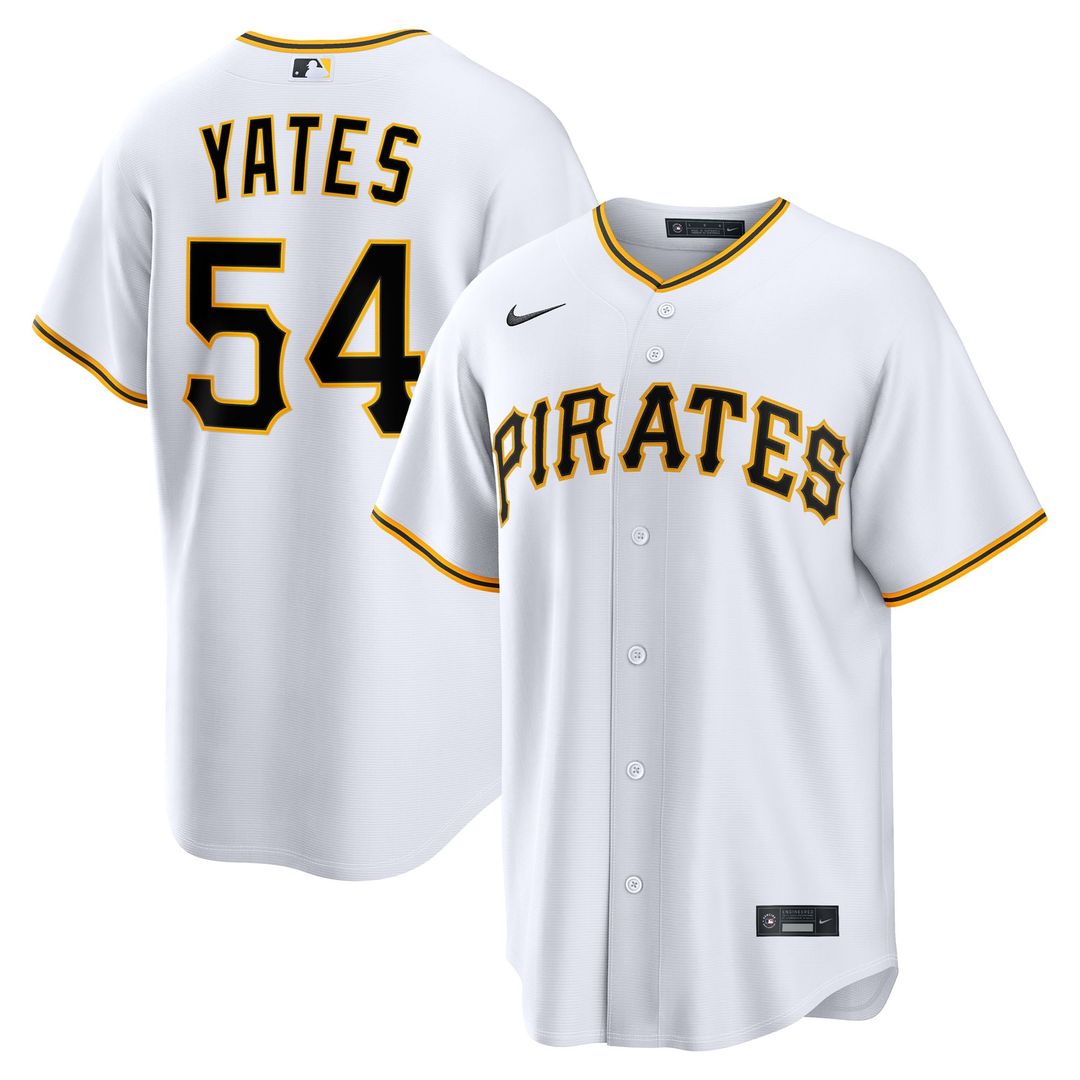 Pittsburgh Pirates Kirby Yates White Home Replica Baseball Jersey